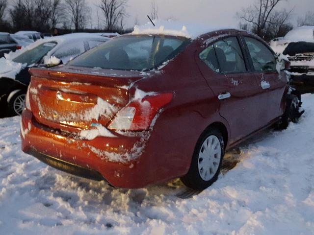 3N1CN7APXGL857994 - 2016 NISSAN VERSA S RED photo 4