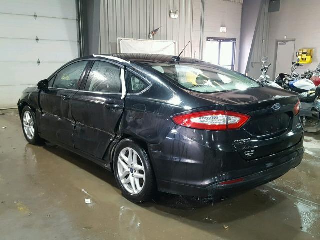 3FA6P0HDXER154421 - 2014 FORD FUSION SE GRAY photo 3