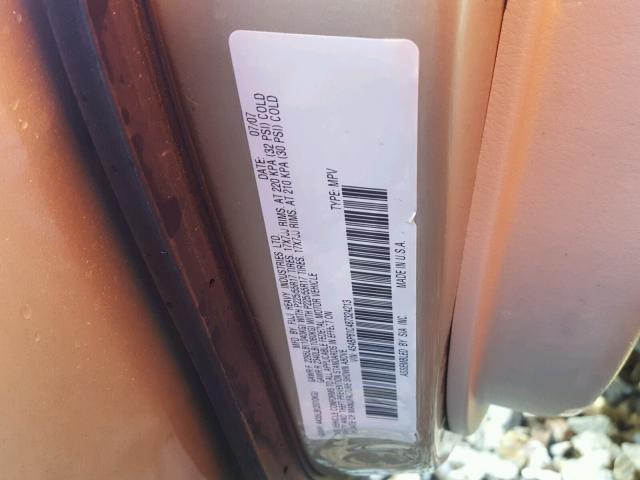 4S4BP61C487324213 - 2008 SUBARU OUTBACK 2. TAN photo 10