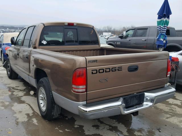 1B7GL2AN6YS693880 - 2000 DODGE DAKOTA QUA TAN photo 3