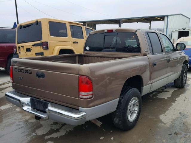 1B7GL2AN6YS693880 - 2000 DODGE DAKOTA QUA TAN photo 4