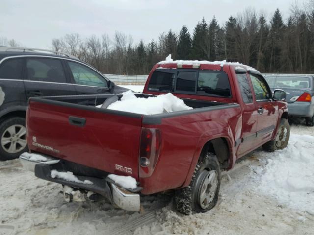 1GTDT196748139197 - 2004 GMC CANYON RED photo 4