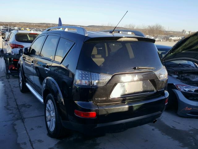 JA4LS31W58Z011606 - 2008 MITSUBISHI OUTLANDER BLACK photo 3