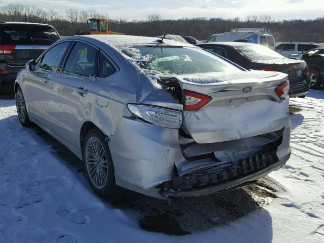 3FA6P0H99DR284085 - 2013 FORD FUSION SE SILVER photo 3