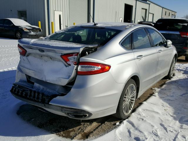 3FA6P0H99DR284085 - 2013 FORD FUSION SE SILVER photo 4