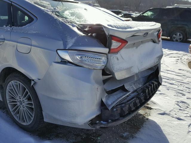 3FA6P0H99DR284085 - 2013 FORD FUSION SE SILVER photo 9