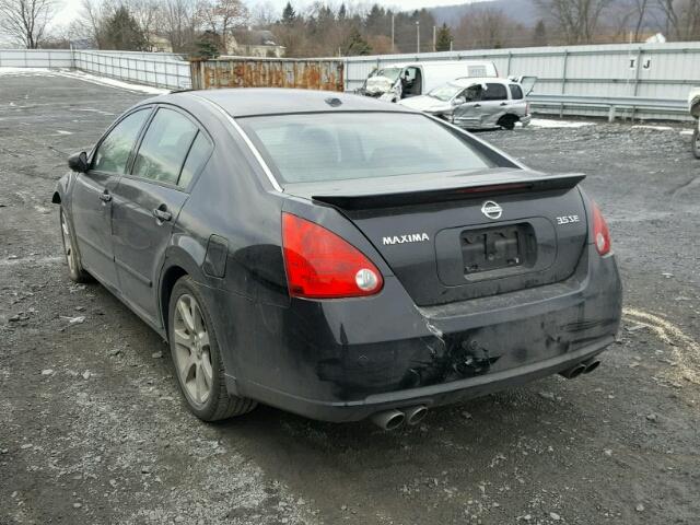 1N4BA41E28C815954 - 2008 NISSAN MAXIMA SE BLACK photo 3