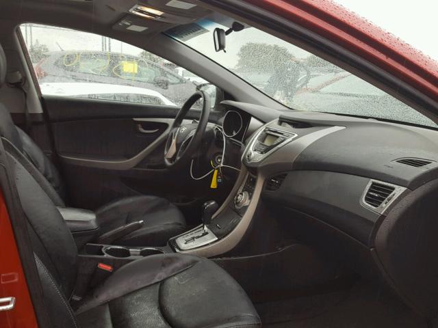 KMHDH4AE3CU254970 - 2012 HYUNDAI ELANTRA GL RED photo 5