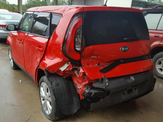 KNDJP3A50F7751322 - 2015 KIA SOUL + RED photo 3