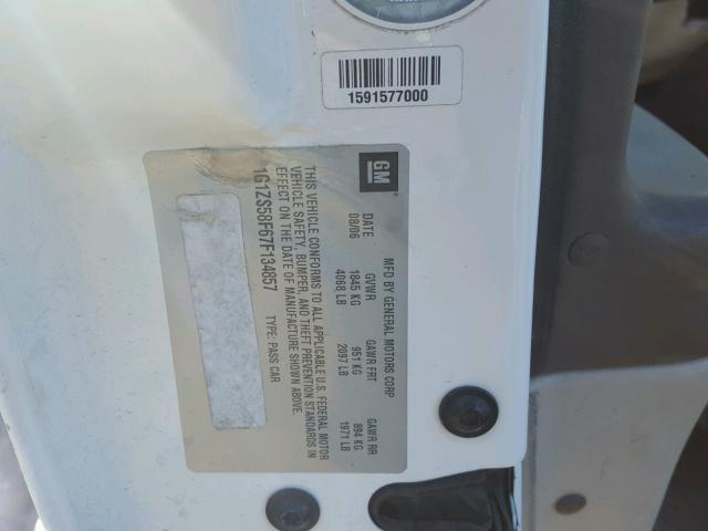 1G1ZS58F67F134857 - 2007 CHEVROLET MALIBU LS WHITE photo 10
