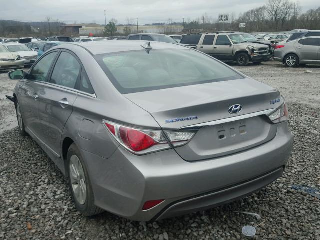 KMHEC4A45DA066030 - 2013 HYUNDAI SONATA HYB SILVER photo 3