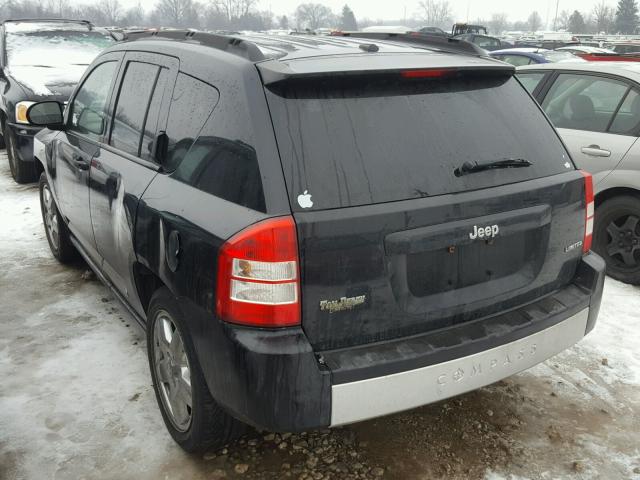 1J8FT57WX7D116973 - 2007 JEEP COMPASS LI BLACK photo 3