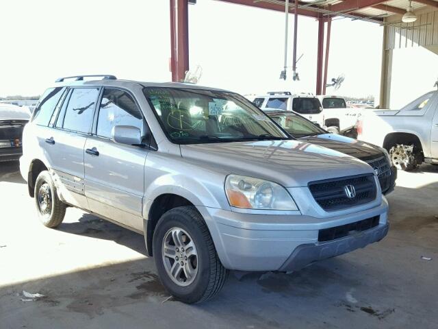 2HKYF18524H591870 - 2004 HONDA PILOT EXL SILVER photo 1