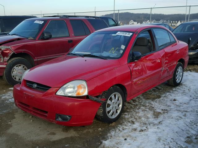 KNADC125936241304 - 2003 KIA RIO RED photo 2