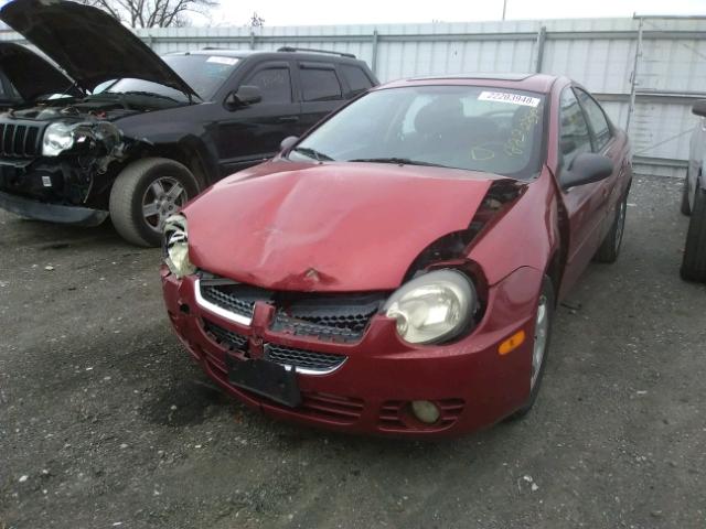 1B3ES56C93D234974 - 2003 DODGE NEON SXT RED photo 2