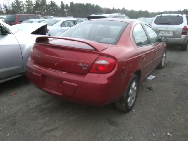 1B3ES56C93D234974 - 2003 DODGE NEON SXT RED photo 4