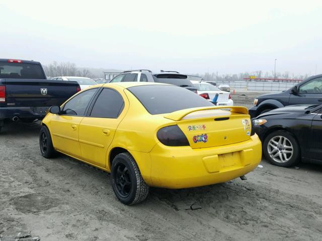 1B3ES56C13D177833 - 2003 DODGE NEON SXT YELLOW photo 3