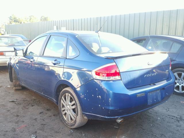 1FAHP36N09W193429 - 2009 FORD FOCUS SES BLUE photo 3