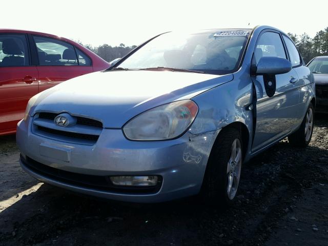 KMHCN36C67U034282 - 2007 HYUNDAI ACCENT SE BLUE photo 2