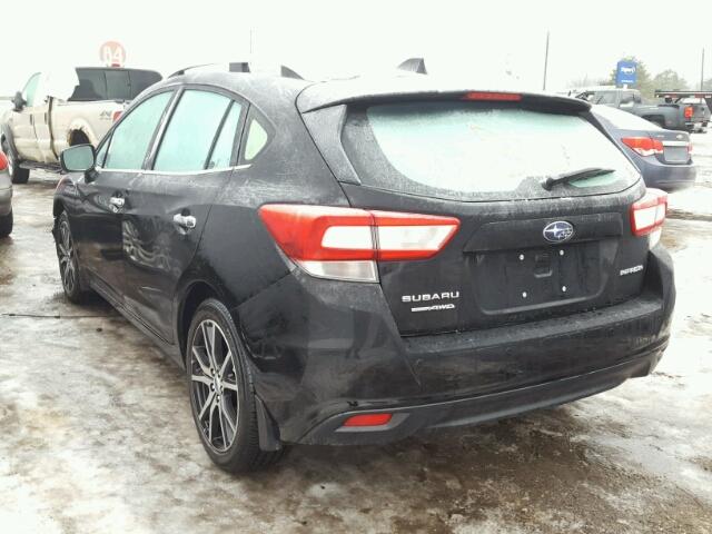 4S3GTAU66J3704486 - 2018 SUBARU IMPREZA LI BLACK photo 3