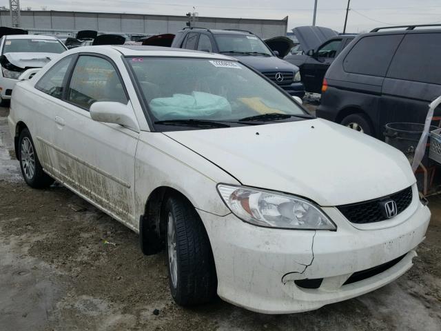 1HGEM22955L003114 - 2005 HONDA CIVIC EX WHITE photo 1