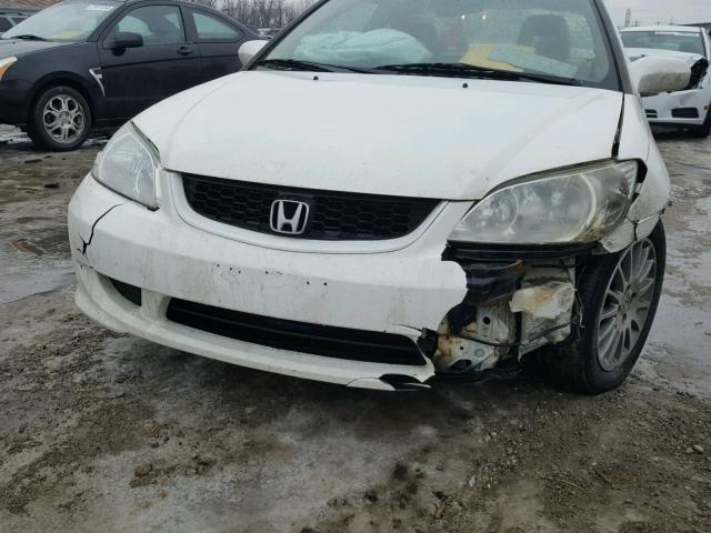 1HGEM22955L003114 - 2005 HONDA CIVIC EX თეთრი ფოტო 9