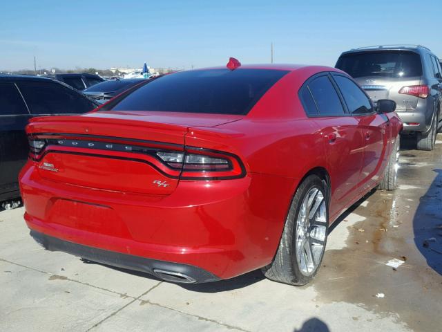 2C3CDXCT9FH741630 - 2015 DODGE CHARGER R/ RED photo 4