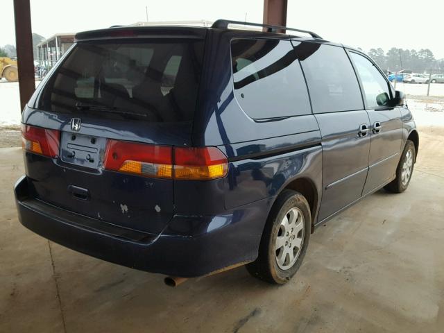 5FNRL18683B130613 - 2003 HONDA ODYSSEY EX BLUE photo 4