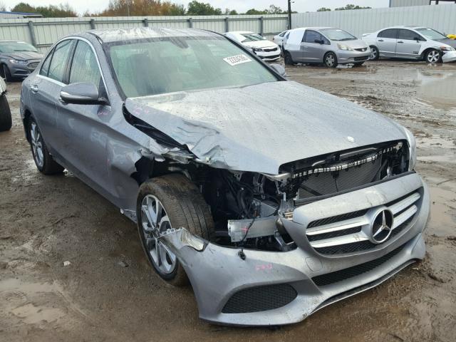 55SWF4JB9FU043387 - 2015 MERCEDES-BENZ C 300 GRAY photo 1