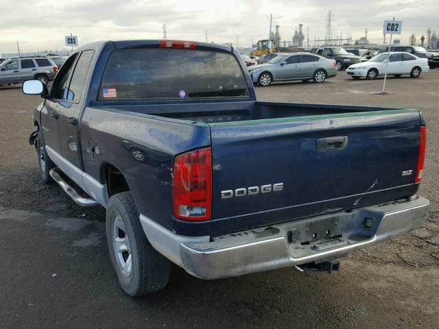 1D7HA18N73S162888 - 2003 DODGE RAM 1500 S BLUE photo 3