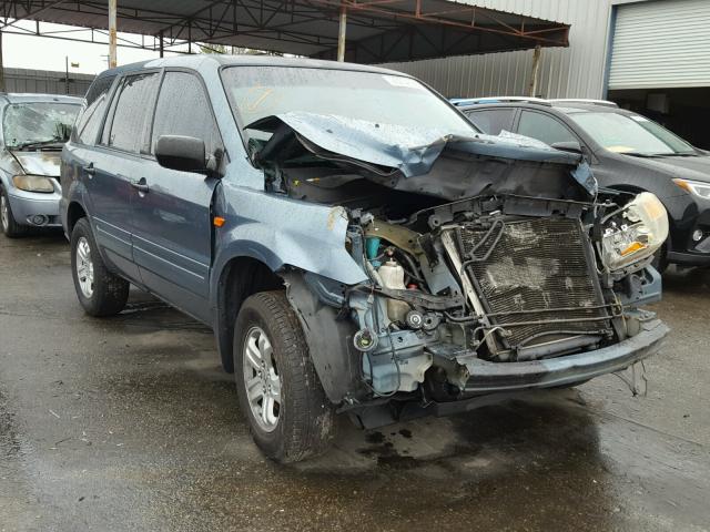 5FNYF281X6B019241 - 2006 HONDA PILOT LX BLUE photo 1