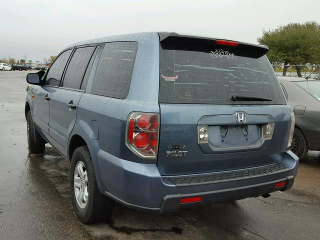 5FNYF281X6B019241 - 2006 HONDA PILOT LX BLUE photo 3