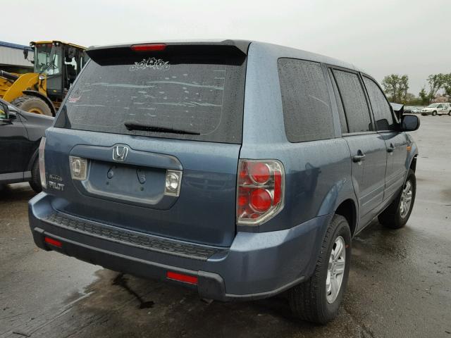 5FNYF281X6B019241 - 2006 HONDA PILOT LX BLUE photo 4