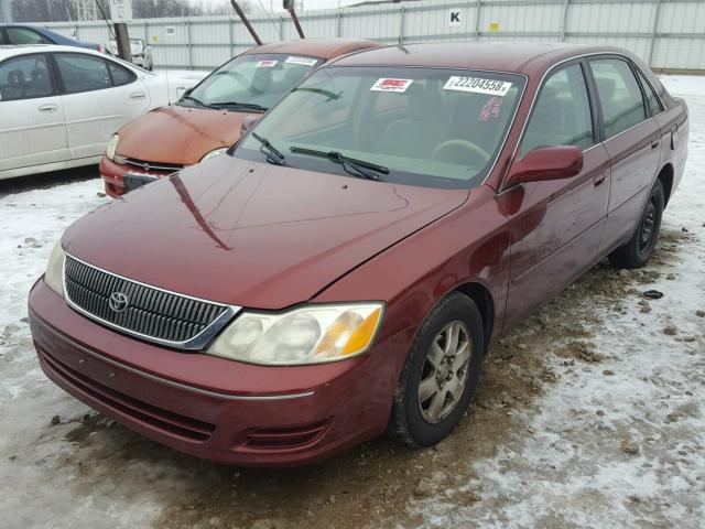 4T1BF28B1YU088551 - 2000 TOYOTA AVALON XL MAROON photo 2