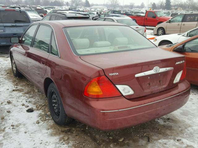 4T1BF28B1YU088551 - 2000 TOYOTA AVALON XL MAROON photo 3