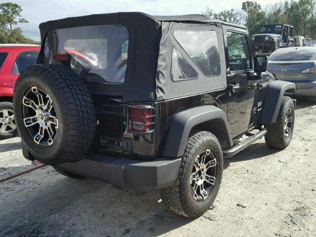 1J4FA24168L650896 - 2008 JEEP WRANGLER X BLACK photo 4