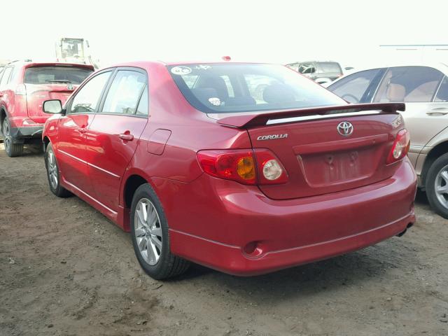 2T1BU4EE2AC422450 - 2010 TOYOTA COROLLA BA RED photo 3