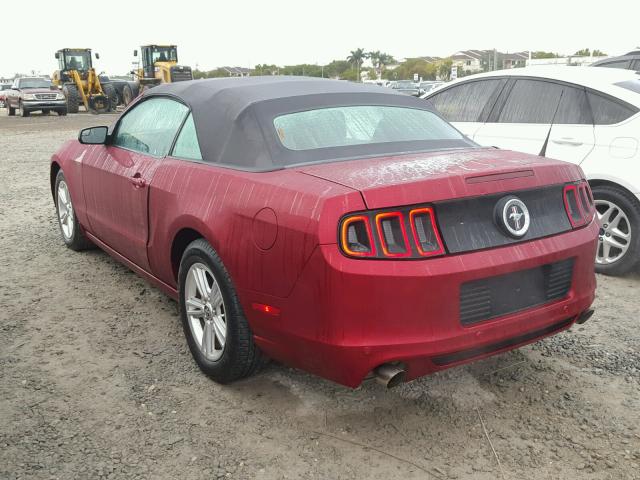 1ZVBP8EM5E5318976 - 2014 FORD MUSTANG RED photo 3