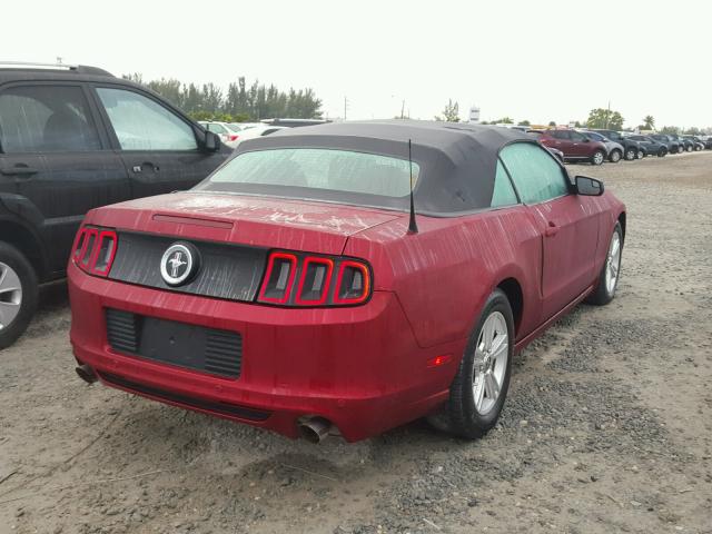 1ZVBP8EM5E5318976 - 2014 FORD MUSTANG RED photo 4