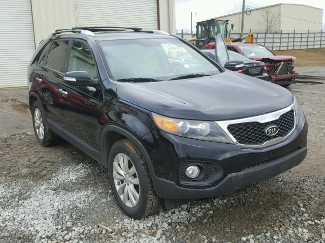 5XYKU4A22BG179837 - 2011 KIA SORENTO EX BLACK photo 1