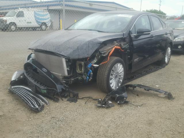 3FA6P0PU4ER129533 - 2014 FORD FUSION SE BLACK photo 2