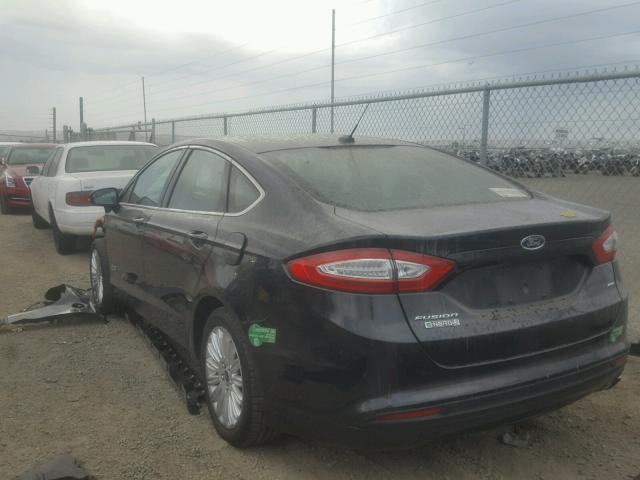 3FA6P0PU4ER129533 - 2014 FORD FUSION SE BLACK photo 3