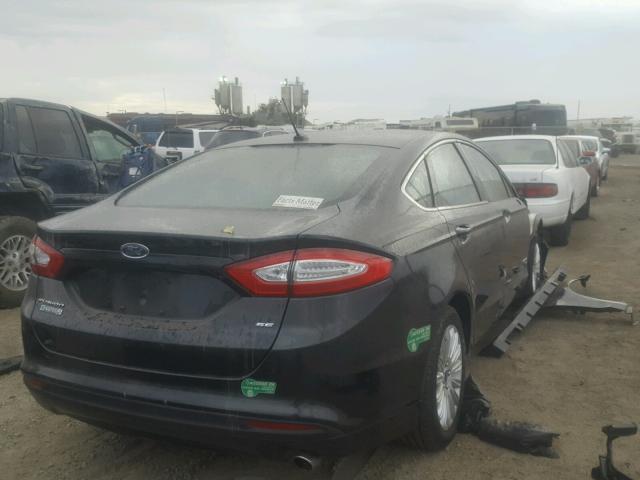 3FA6P0PU4ER129533 - 2014 FORD FUSION SE BLACK photo 4