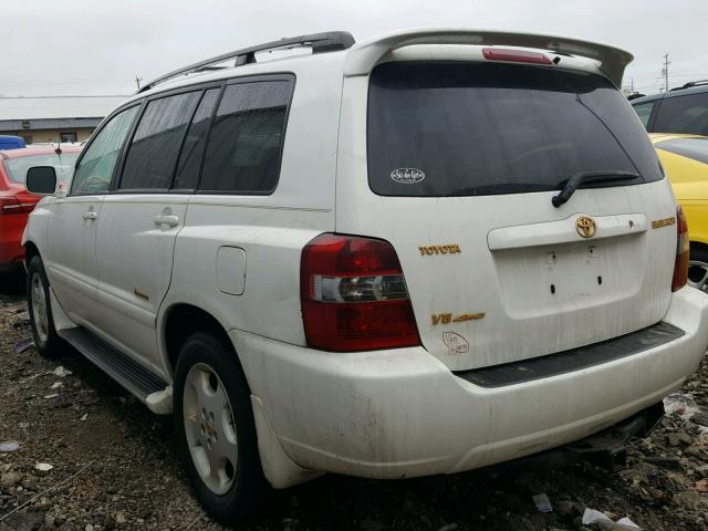 JTEEP21A260167517 - 2006 TOYOTA HIGHLANDER WHITE photo 3