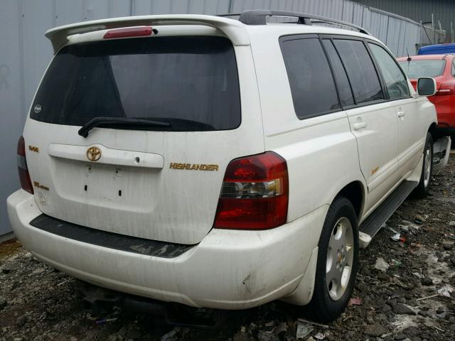 JTEEP21A260167517 - 2006 TOYOTA HIGHLANDER WHITE photo 4