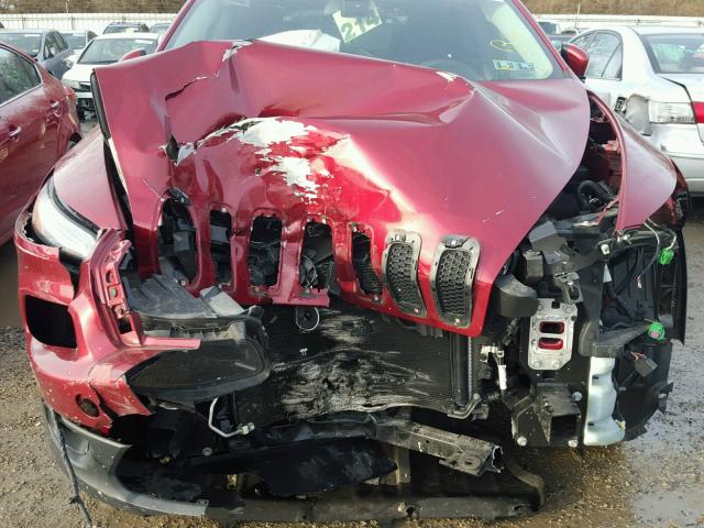 1C4PJMCB8EW257606 - 2014 JEEP CHEROKEE L RED photo 7