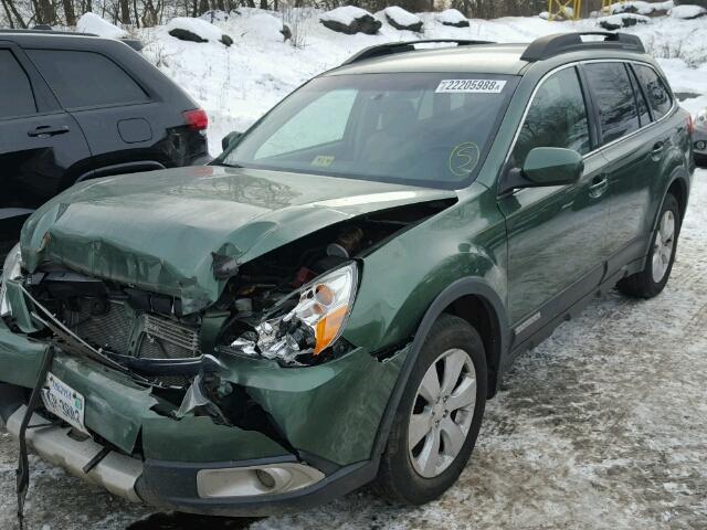 4S4BRBCC6A3313579 - 2010 SUBARU OUTBACK 2. GREEN photo 2