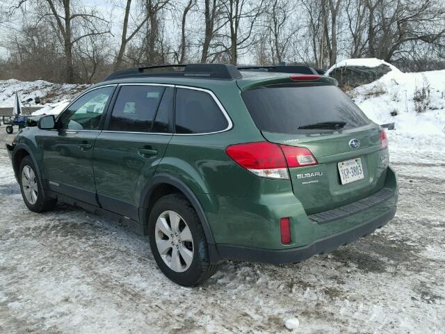 4S4BRBCC6A3313579 - 2010 SUBARU OUTBACK 2. GREEN photo 3