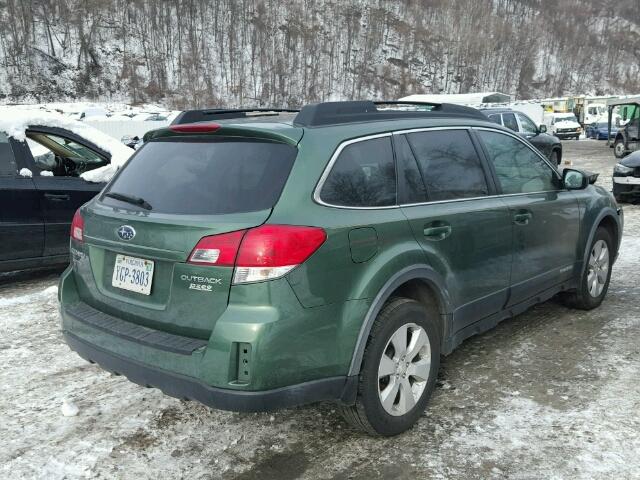 4S4BRBCC6A3313579 - 2010 SUBARU OUTBACK 2. GREEN photo 4