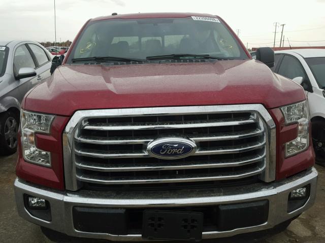 1FTEW1CP7GKF85063 - 2016 FORD F150 SUPER RED photo 9